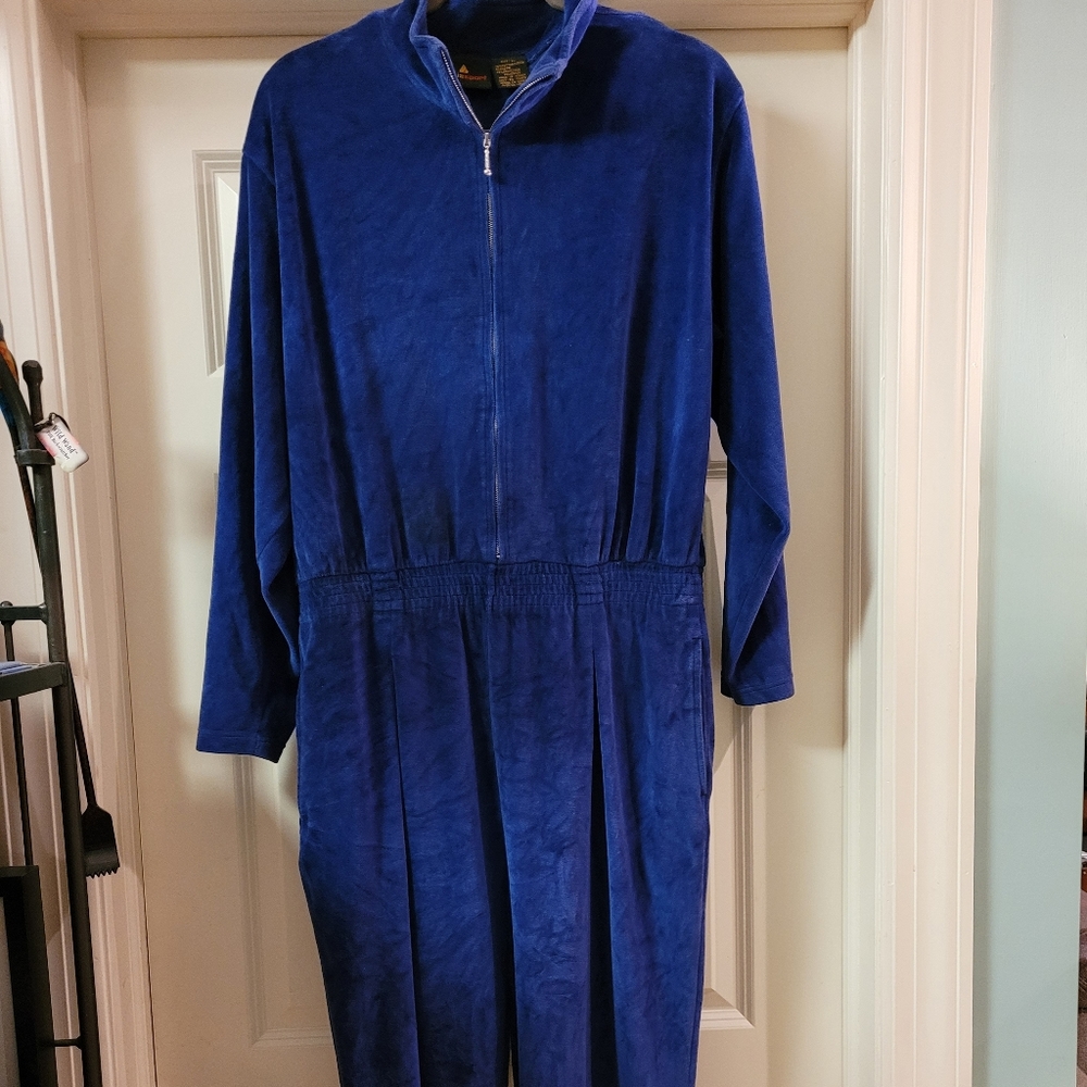 Liz Sport blue, 1/4 zip, size L jumpsuit